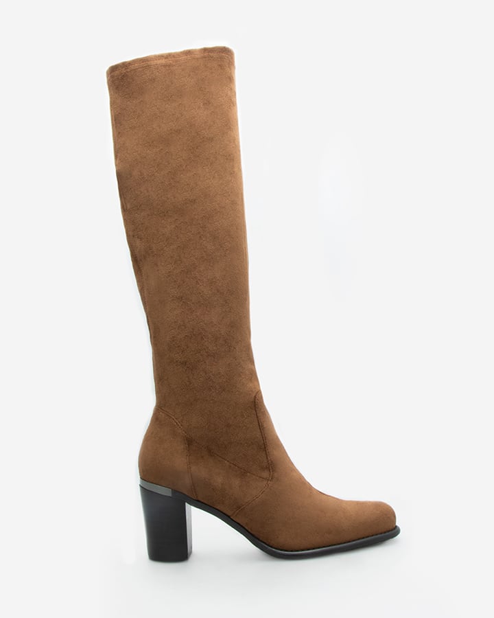 bottes stretch femme camel