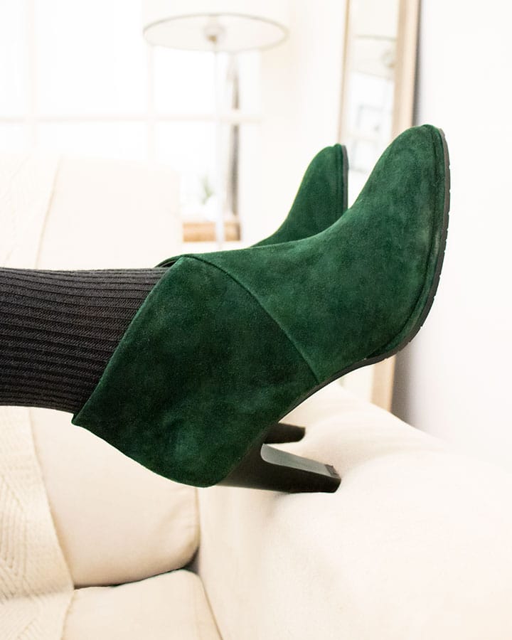 bottines femme velours