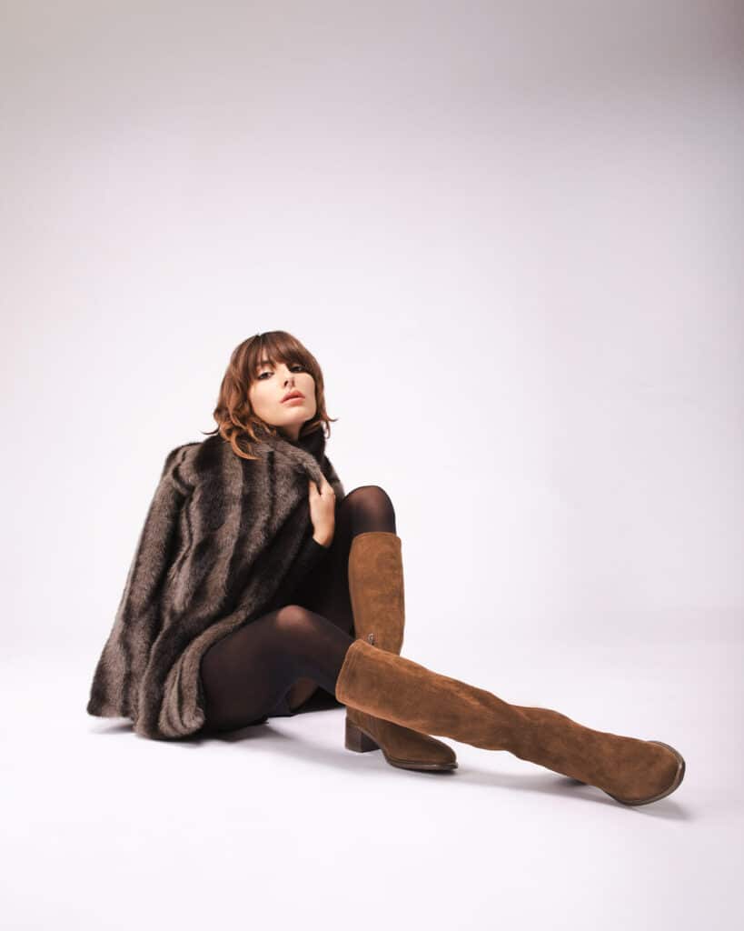 Bottes stretch femme camel​