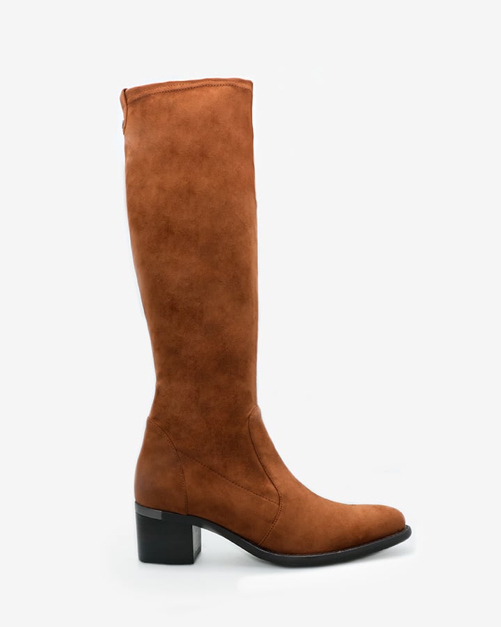 bottes stretch femme camel