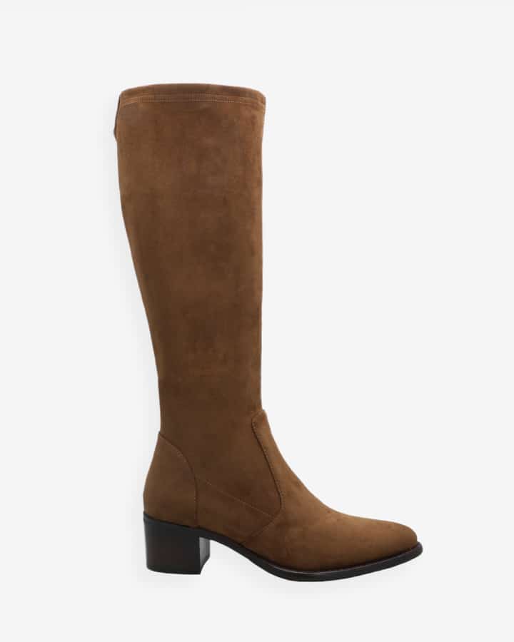 bottes stretch femme camel