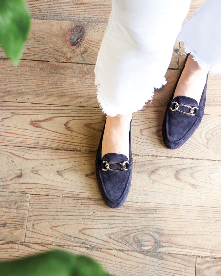 Ballerines Femme Confortables - Petit Talon, Largeur Pied Large, Style Mocassin - Pour Quotidien, Bureau, Sortie