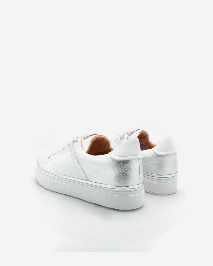 basket blanche et argent