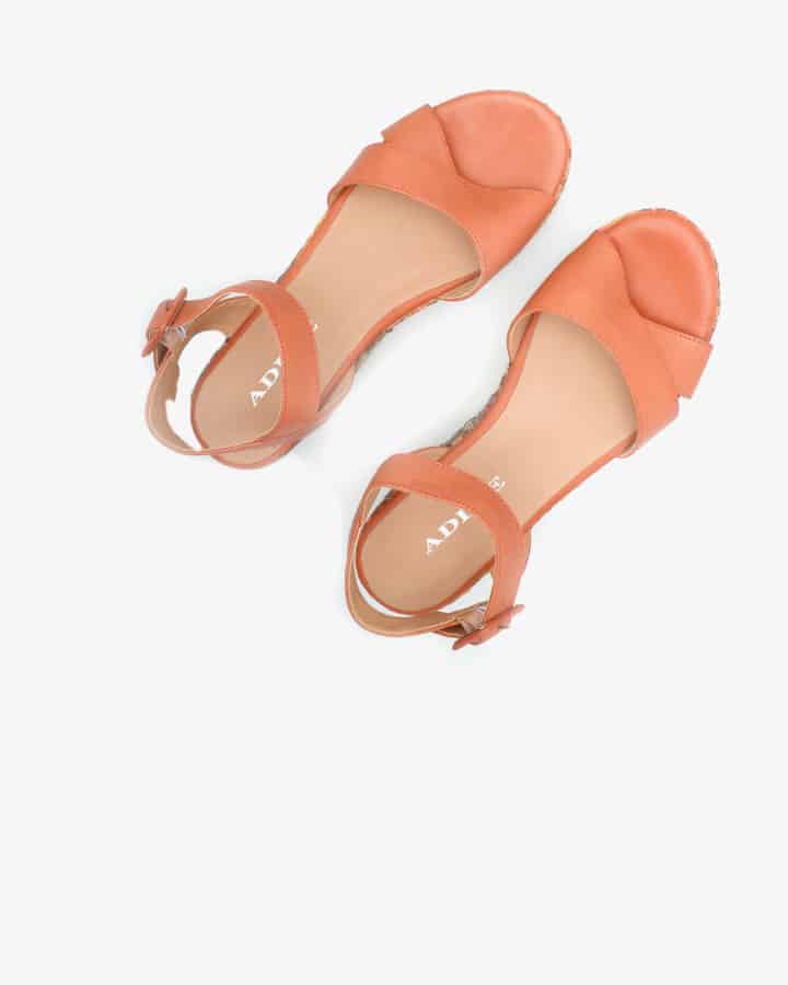 Sandale Compensée Chic Orange