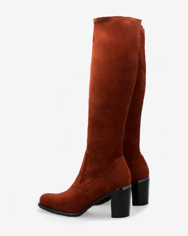 Bottes Stretch Femme Rouge Tuile Fiona Adige Chaussures
