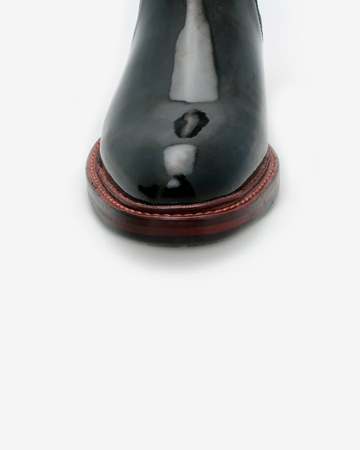 chelsea boots vernis noir