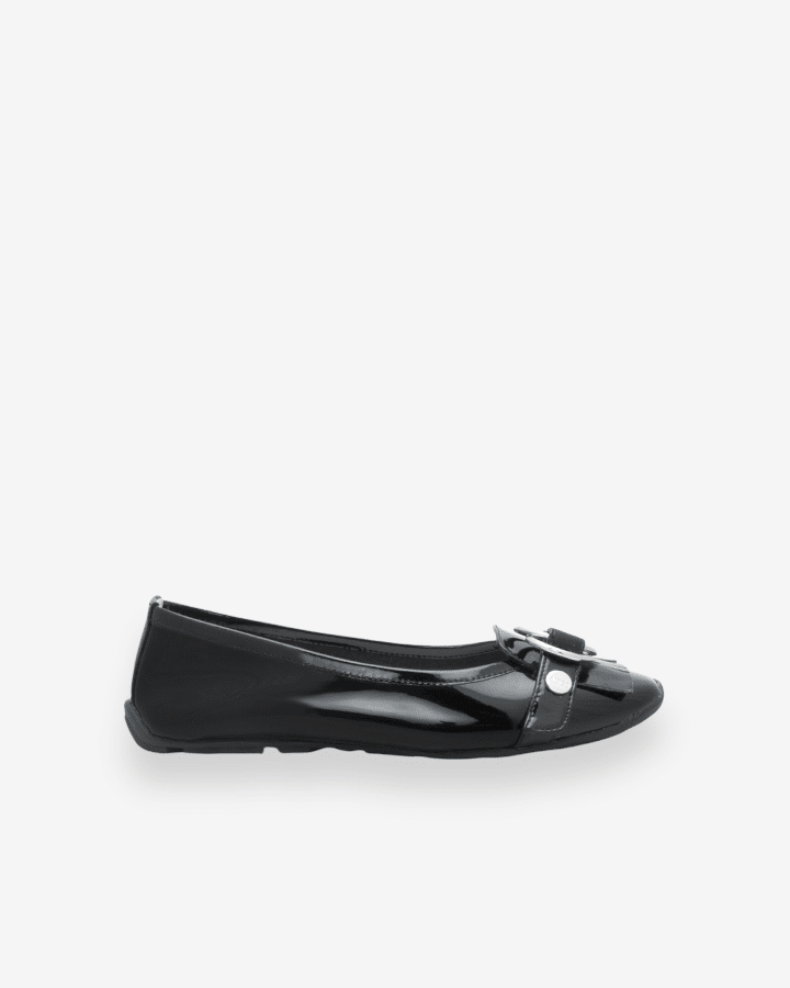 ballerine vernie noire femme