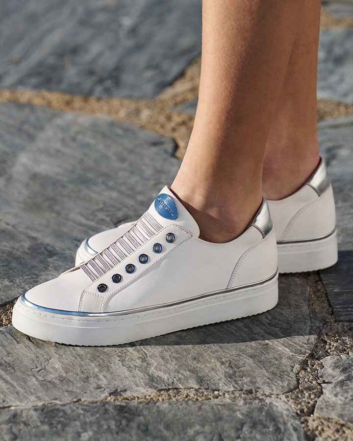 Sneakers blanches Ninon, Baskets Femme