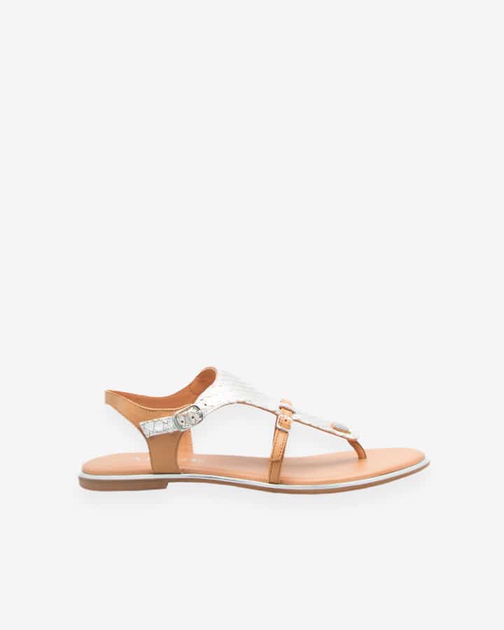 Sandales Plates Chic Argentees Angel Adige Chaussures