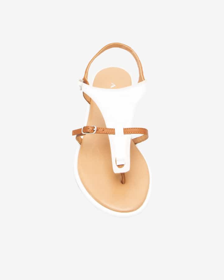 Sandales Chic Femme Blanche Cuir Angel Adige Chaussures