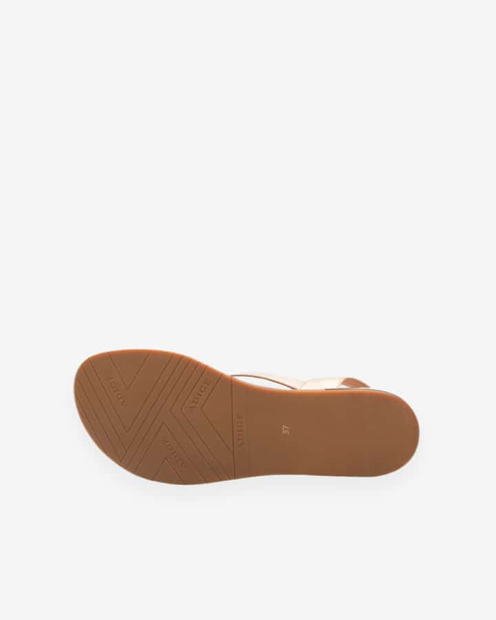sandales dorées plates femme
