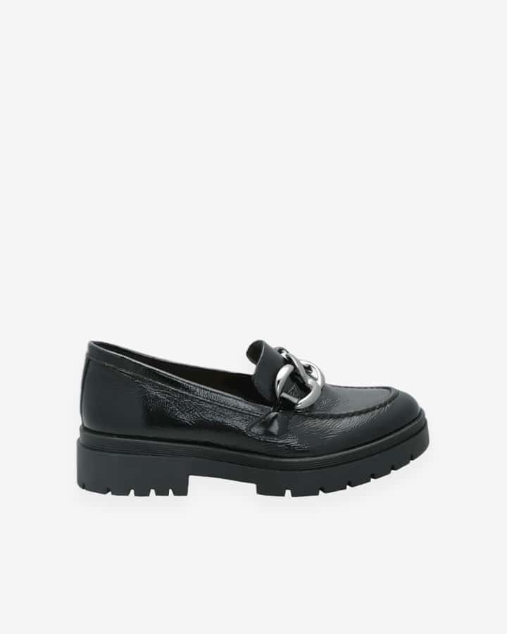 mocassin chunky femme noir