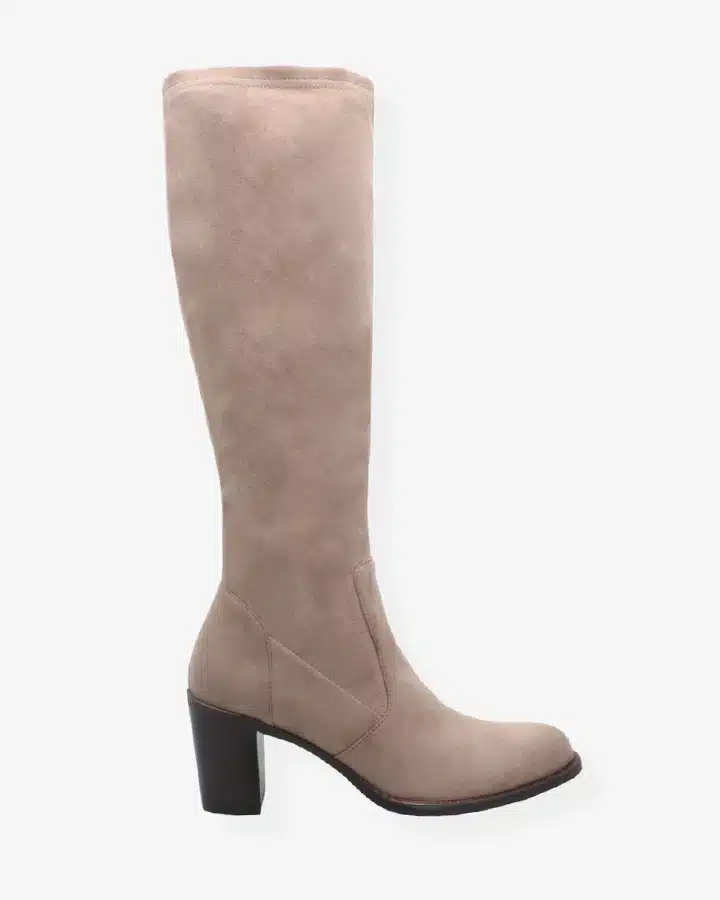 bottes stretch femme beige