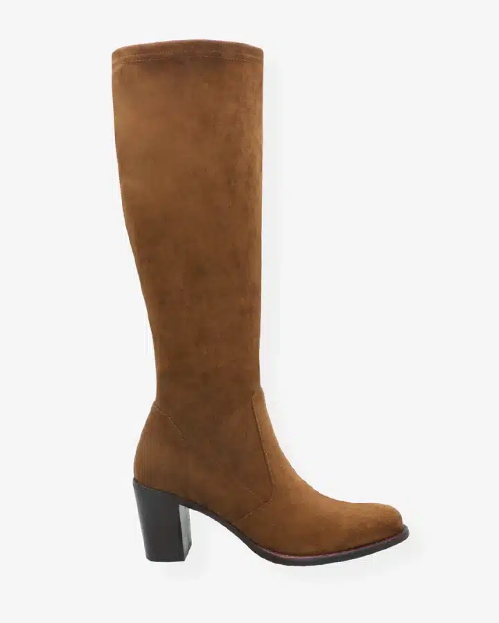 bottes stretch femme camel