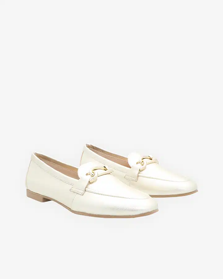Mocassin velours dore femme Laurel
