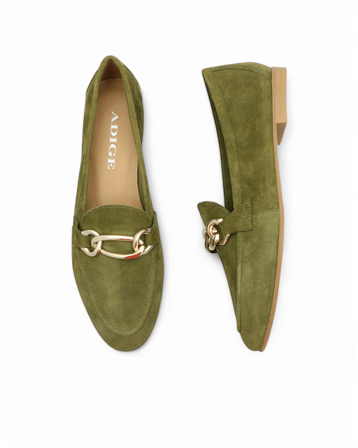 mocassin velours kaki laurel adige