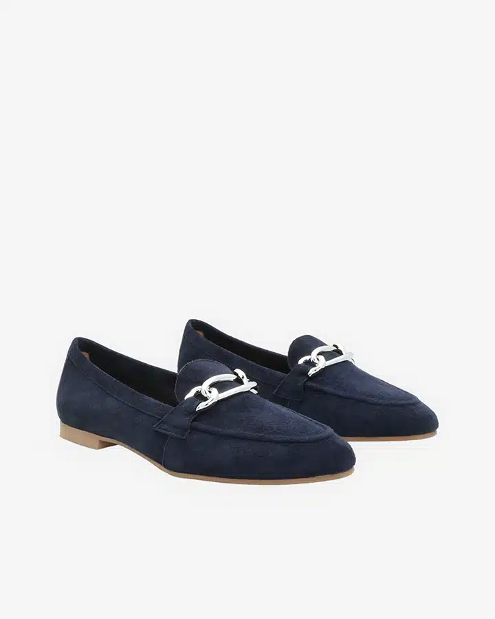 Mocassin velours marine femme Laurel