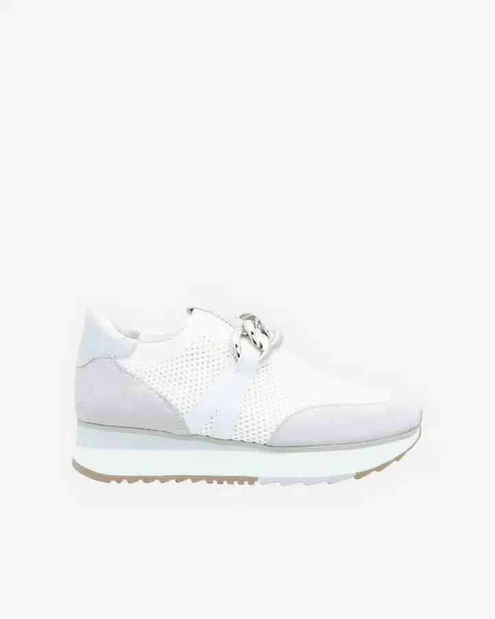 Basket Sans Lacets Lycra Blanc Xaby Femme