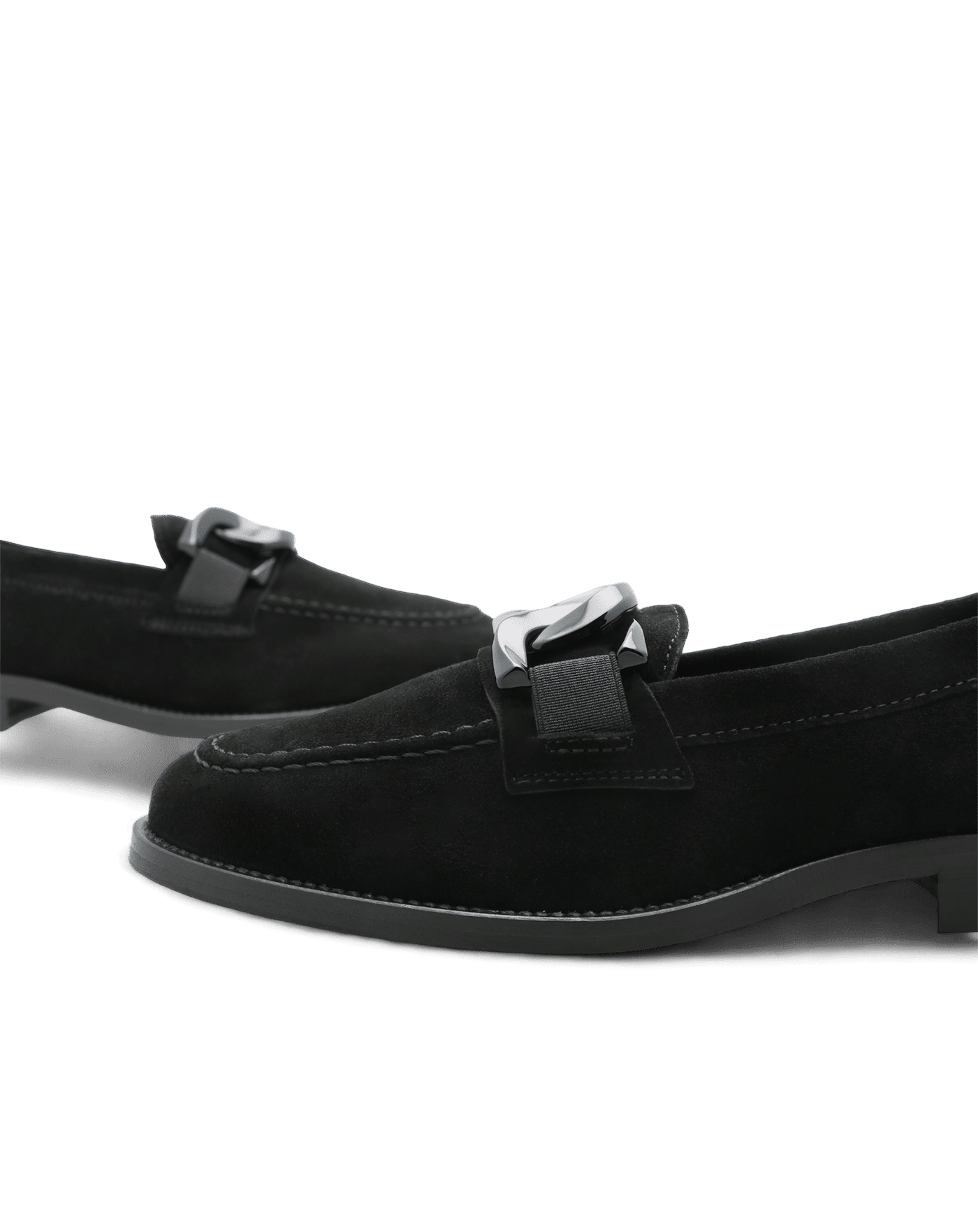 Mocassin Femme Compensé Daim - Noir main image 0
