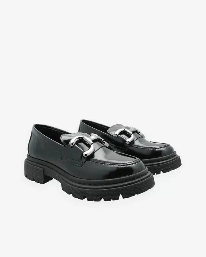 Mocassin cranté noir Mateo