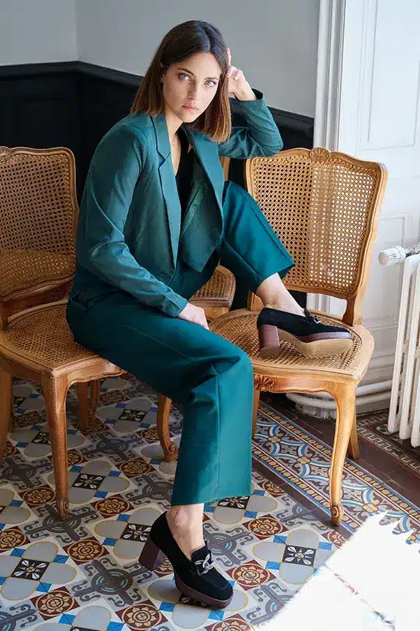 Mocassins à talons carrés paco femme