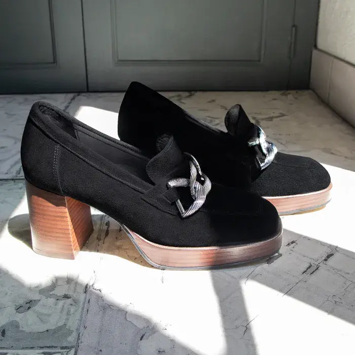 Mocassins à talons carrés paco femme