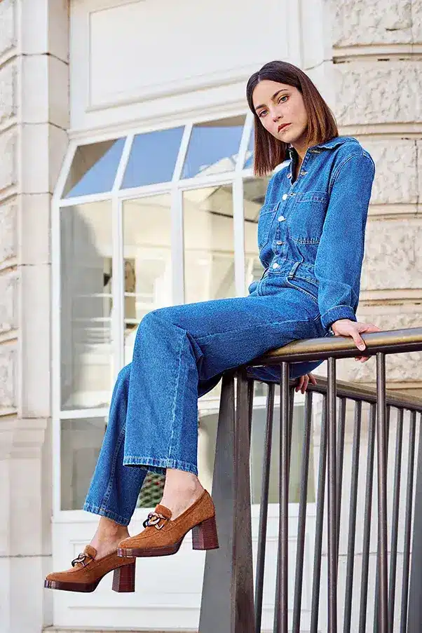 Mocassins à talons carrés paco femme