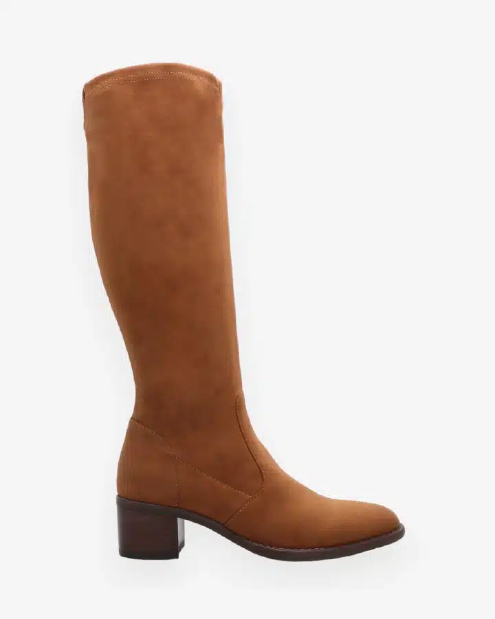 bottes stretch femme camel