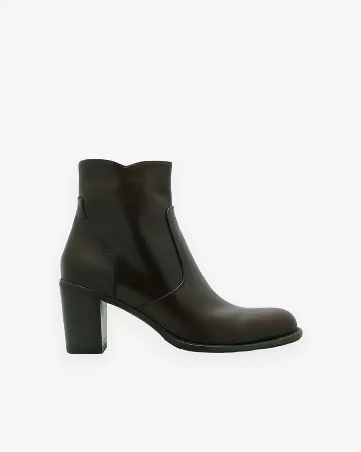 Bottine talons en cuir kaki femme Faust Adige Chaussures