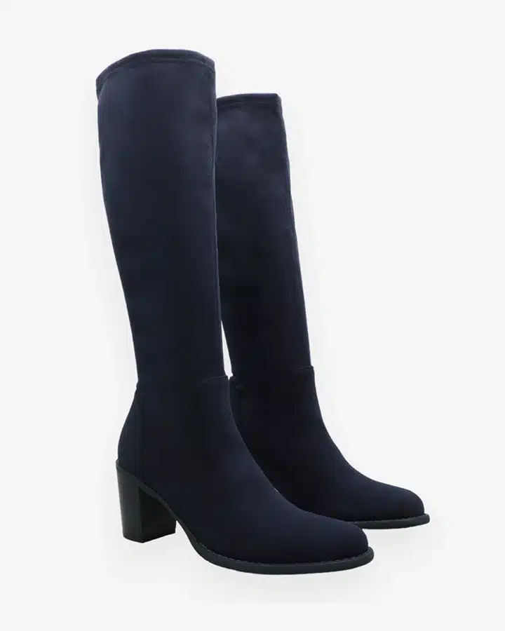 bottes stretch femme bleu