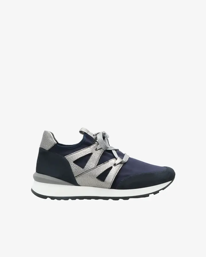 Basket yenia marine argent femme