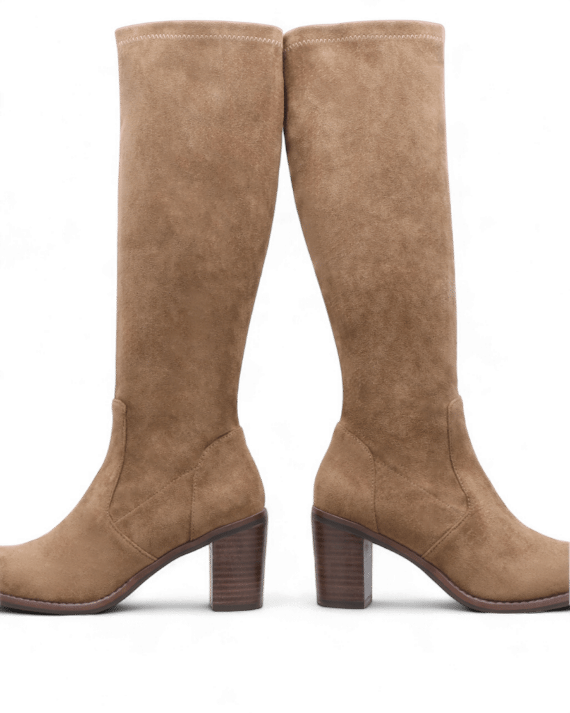Bottes femme en stretch​ noix