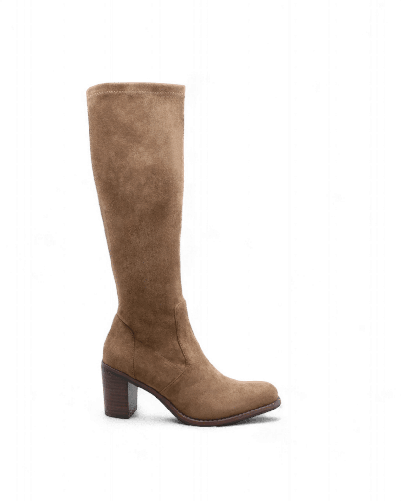 Bottes femme en stretch​ noix