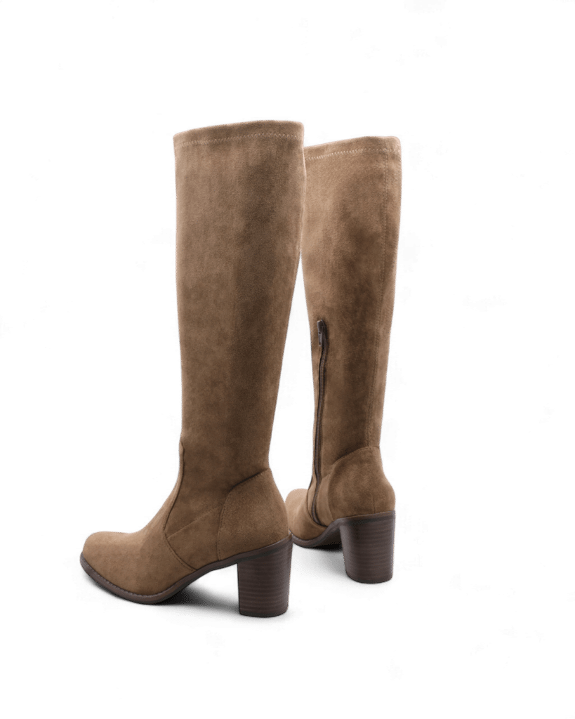 Bottes femme en stretch​ noix
