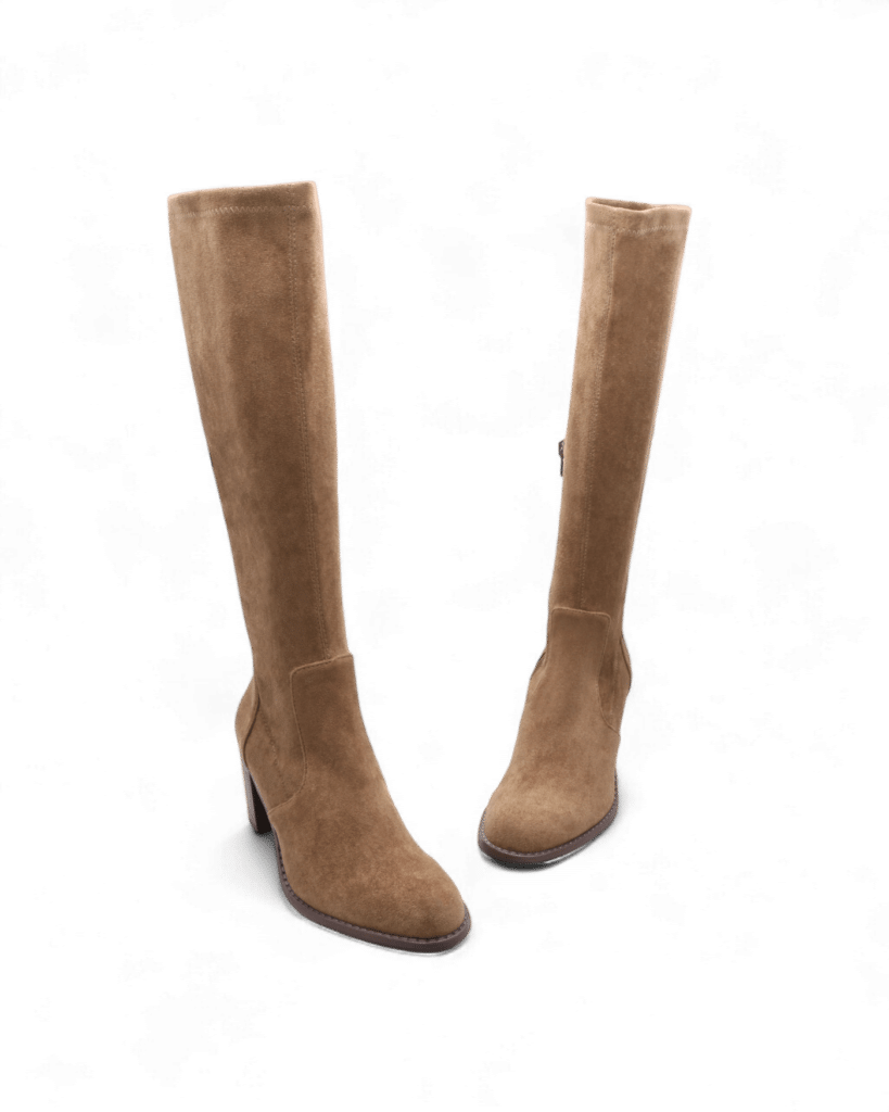 Bottes femme en stretch​ noix