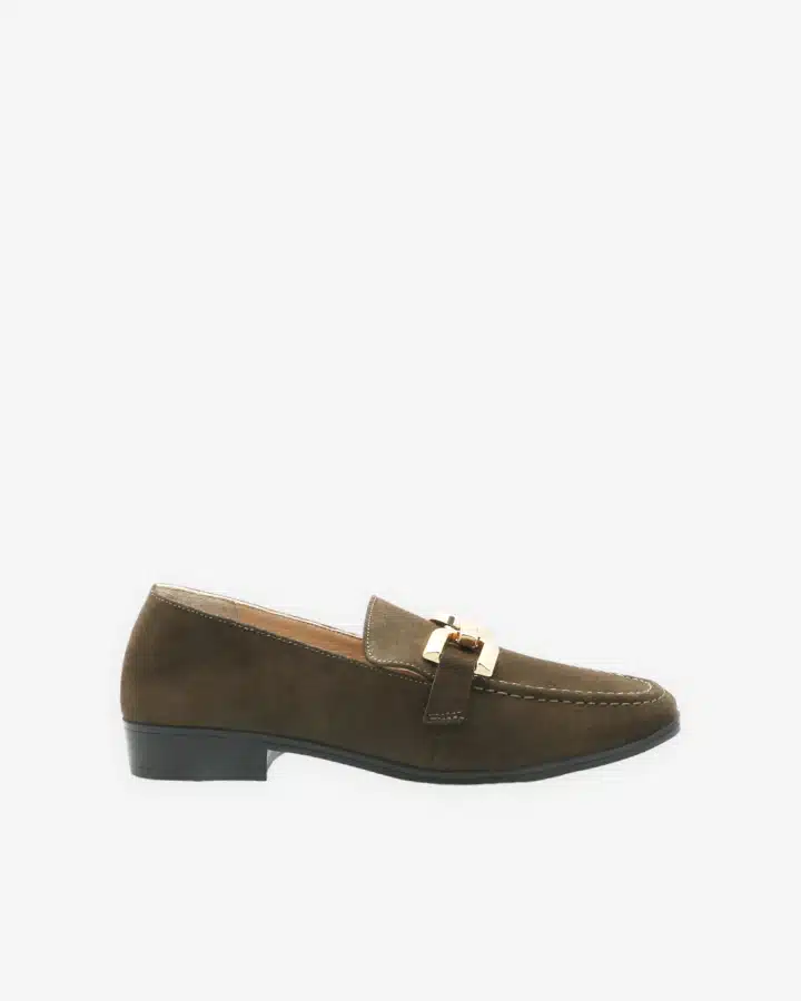 Mocassin homme daim kaki main image 1