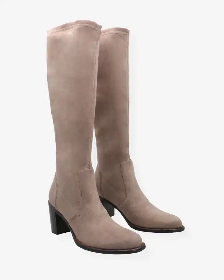 Bottes à Talons Stretch Pour Femme - Amazon Essentials - Similicuir Extensible - Talon Bloc 7 Cm - Tige Serrée