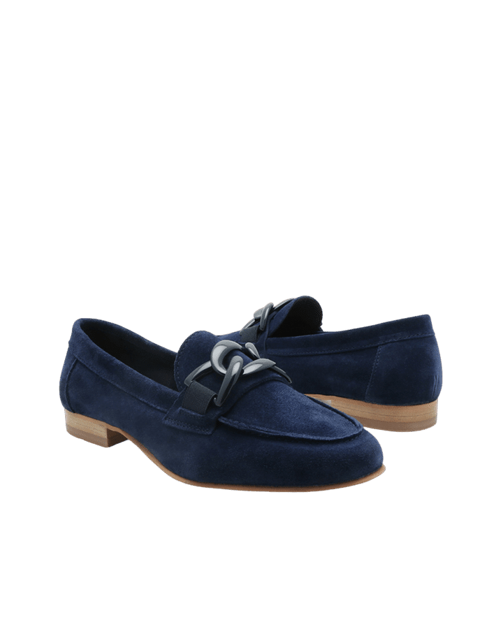 Mocassins En Daim Marine Femme Taille 36 | Neuf Sans Boîte | Bout En Amande | Style Marin