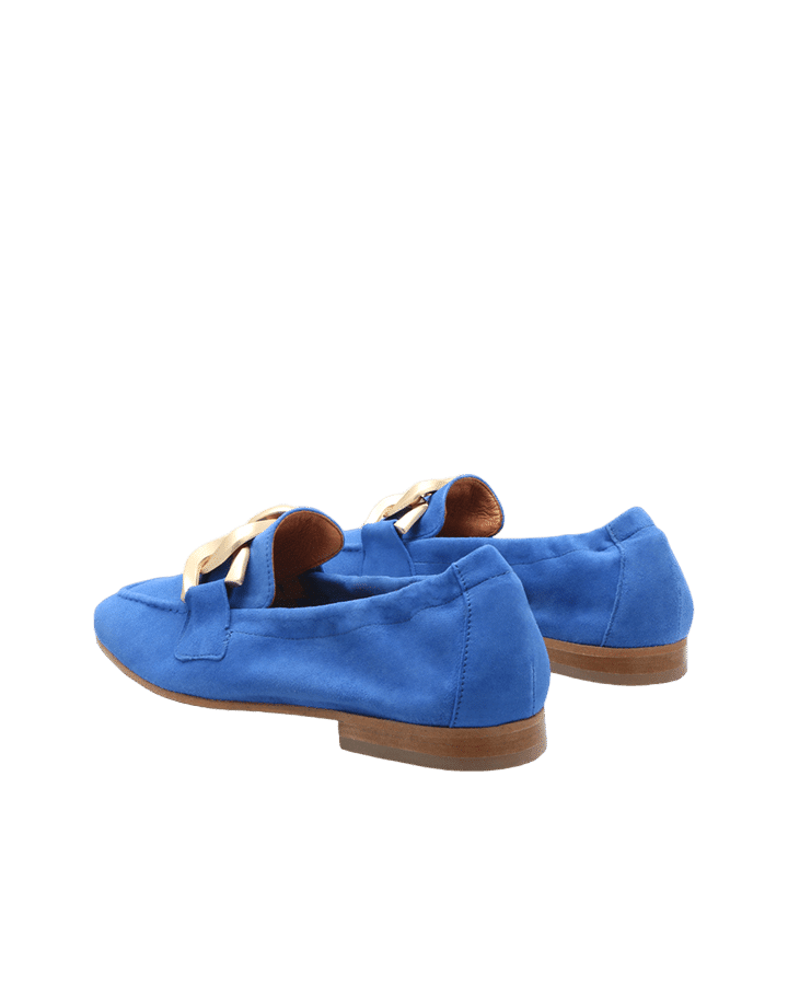 Chaussons Marocains En Daim Bleu Fait Main - Taille 6 US (37 EU), Plats, Authentiques