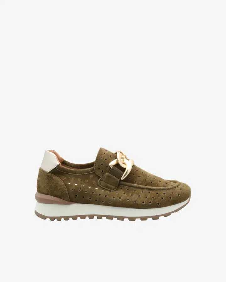 Basket femme sans lacet camel Yves Adige Chaussures