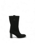 bottes mi hautes noires en daim bingo adige