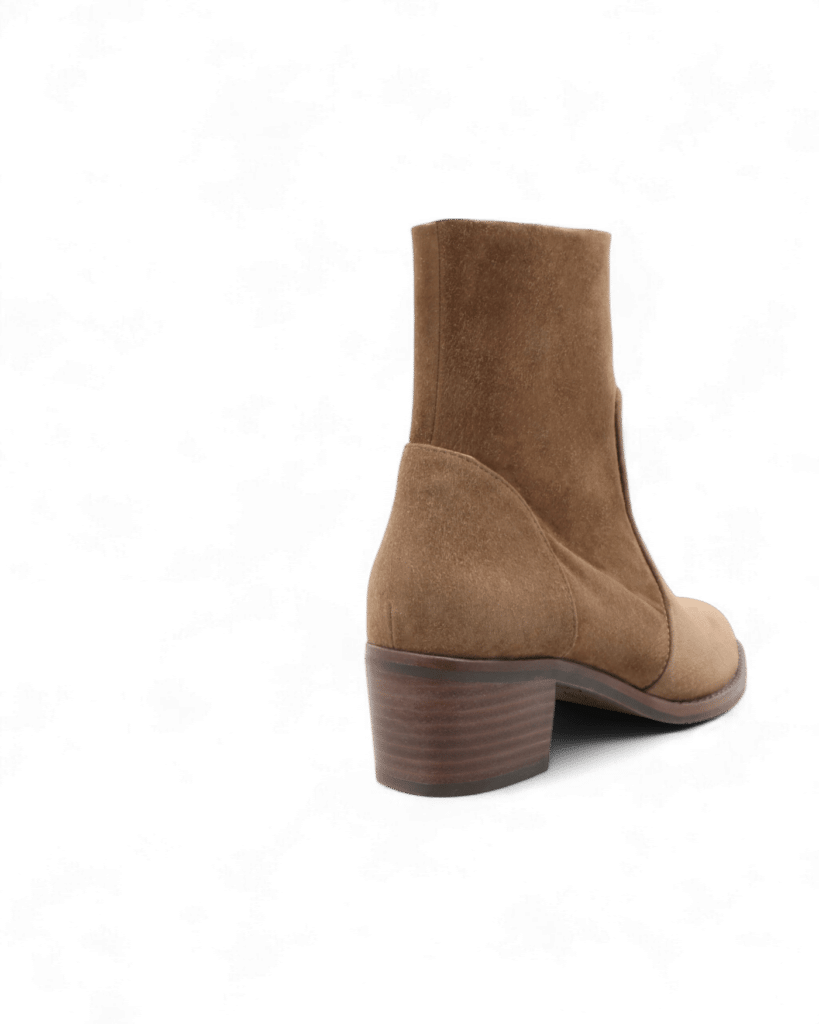 Bottines en daim marron