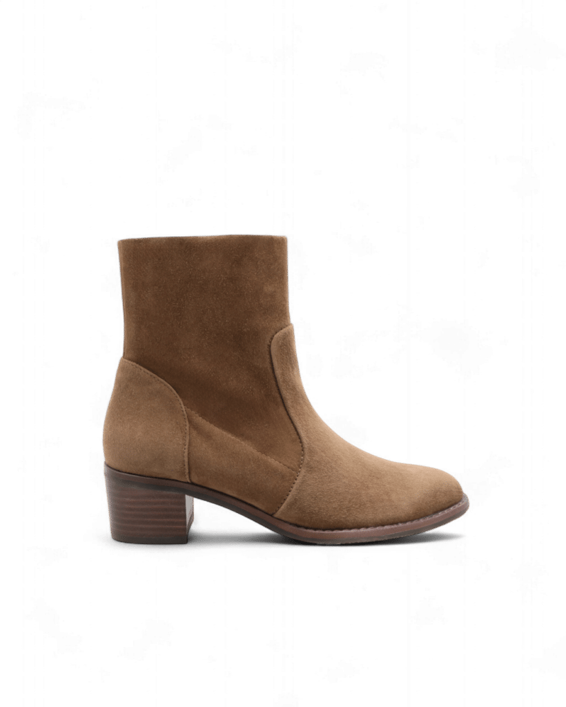 Bottines en daim marron