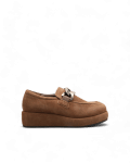 mocassin plateforme femme marron neuf