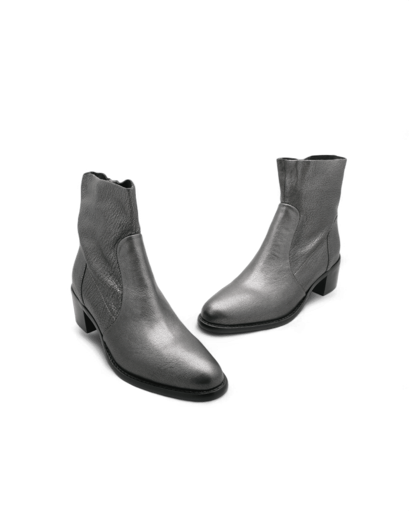 Bottine grise cuir femme Desir Adige Chaussures