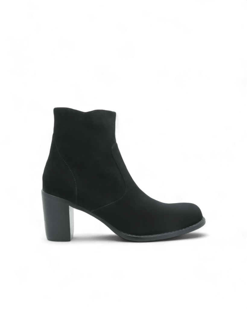Bottine à talons daim noir Faust adige