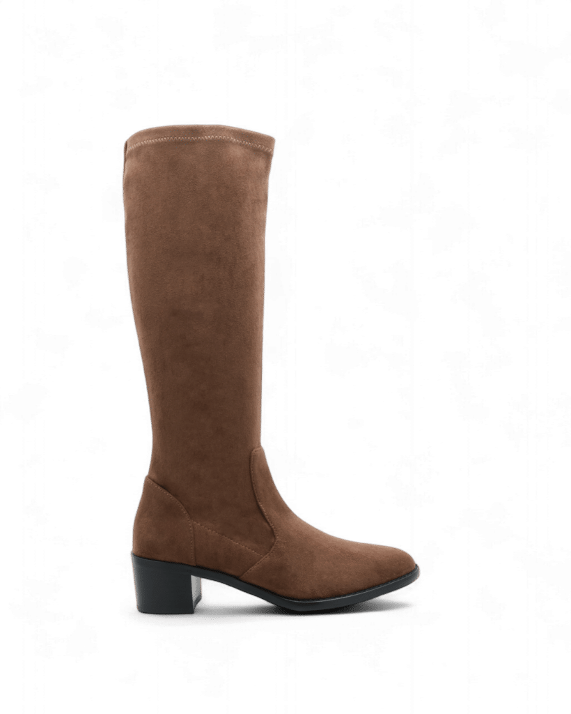 Bottes femme stretch marron