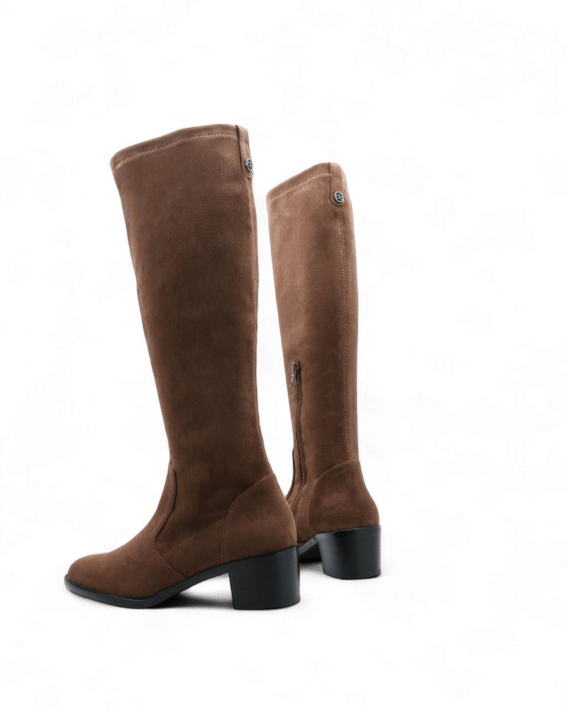 Bottes femme stretch marron