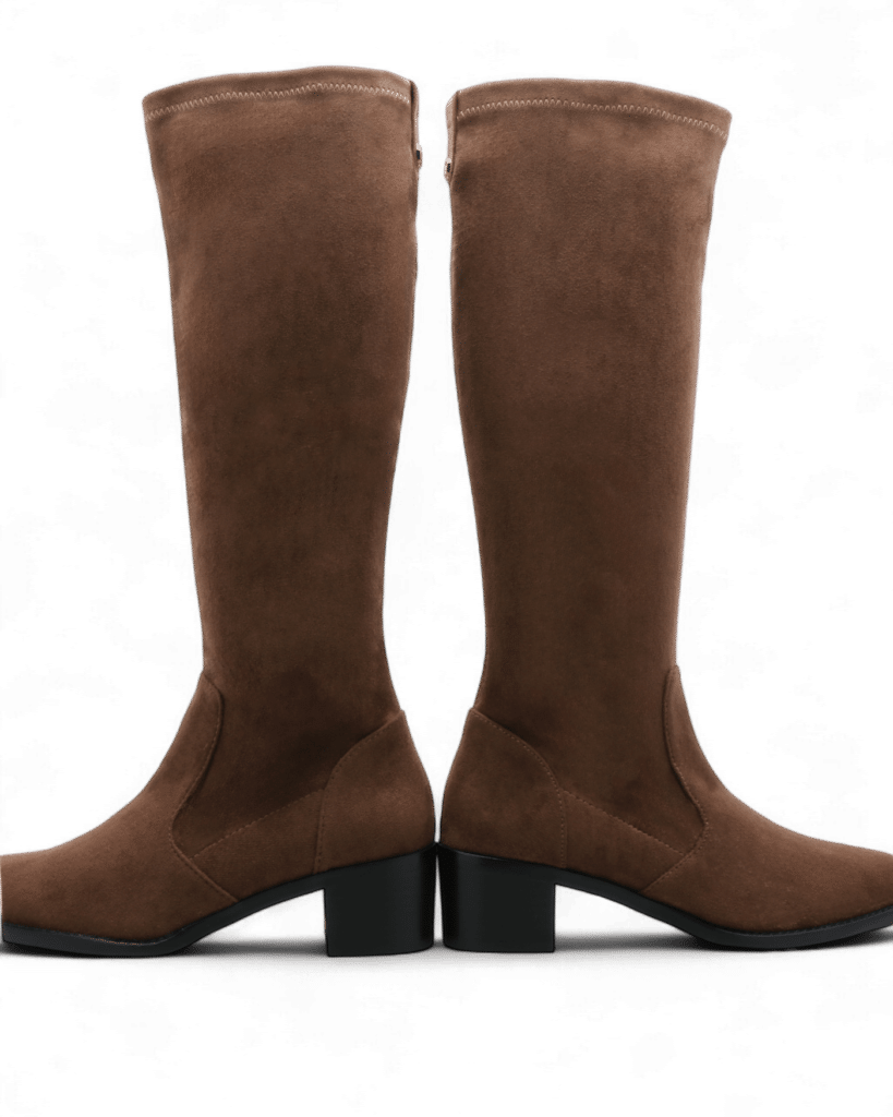 Bottes femme stretch marron