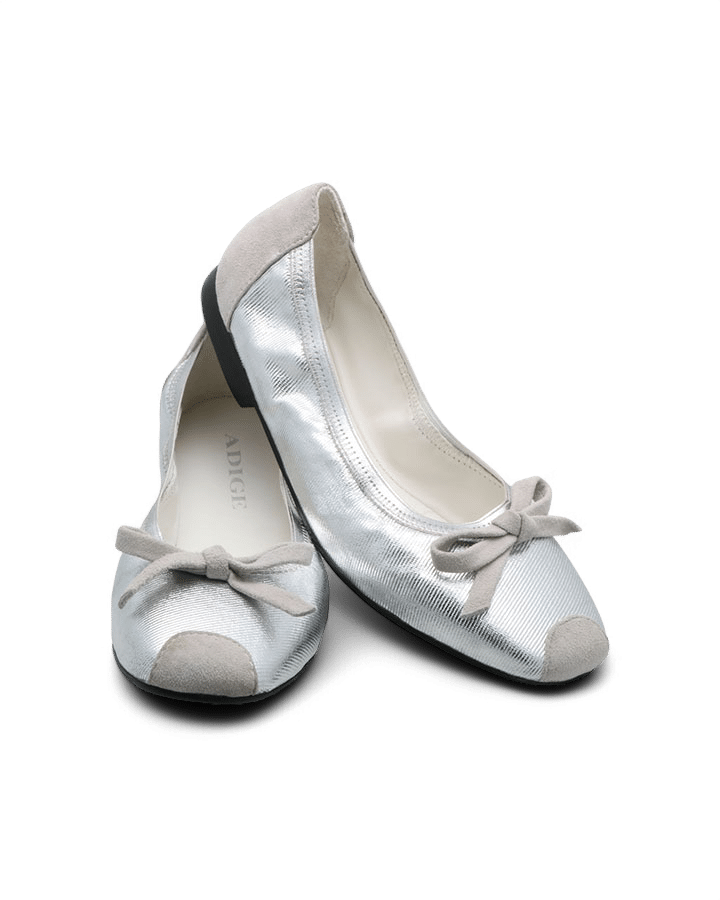 ballerines argentées hic adige